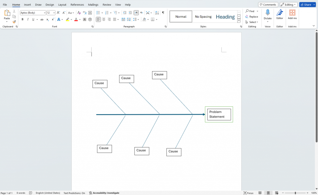Fishbone Diagram Word Document