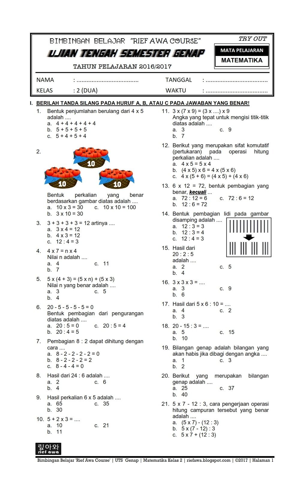 7 Rahasia Nilai Sempurna Mengerjakan Soal Kelas 2 Semester 1 Matematika Wajib Diketahui