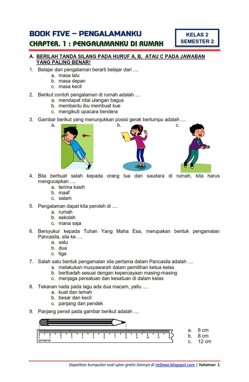 7 Rahasia Nilai Sempurna dengan Download Soal Tematik Kelas 2 SD Semester 1 Terlengkap 7 Rahasia Nilai Sempurna dengan Download Soal Tematik Kelas 2 SD Semester 1 Terlengkap