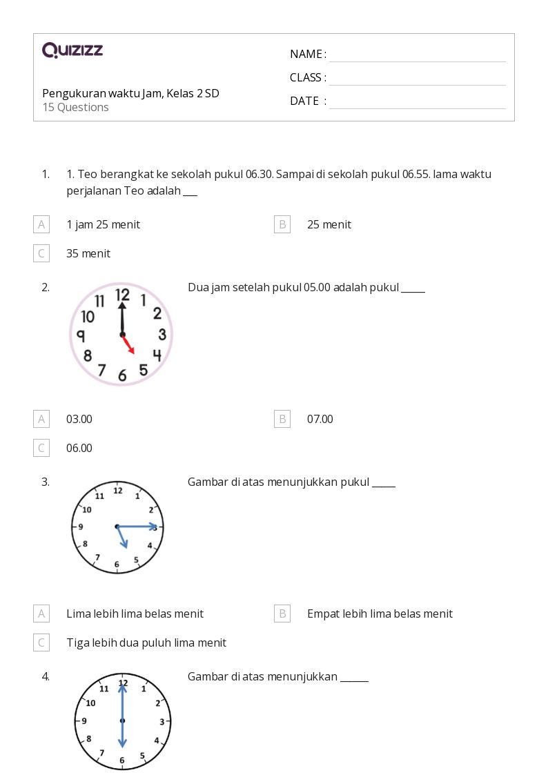 Ternyata Ini Alasan Orang Tua Perlu Memahami Soal Tentang Jam Kelas 2 Sebelum Terlambat