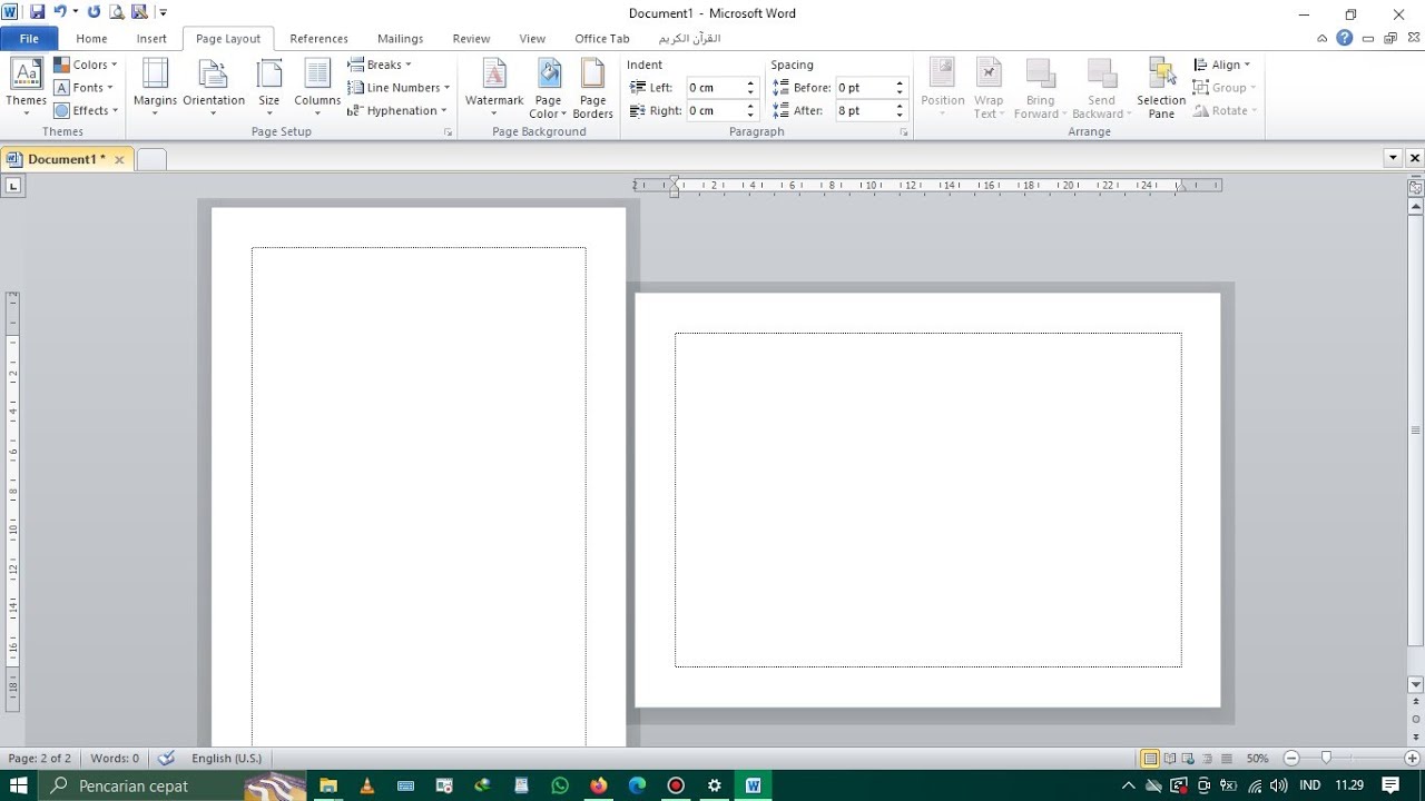 Ternyata Ini Rahasia Cara Membuat Landscape dan Portrait dalam Satu File Word 2010 Mudah