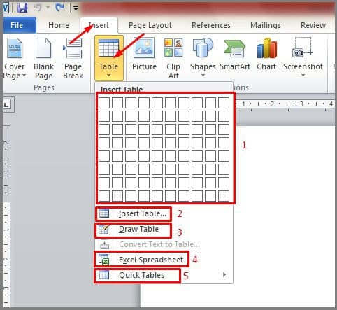 Tutorial Cara Membuat Mengatur Tabel Di Microsoft Word