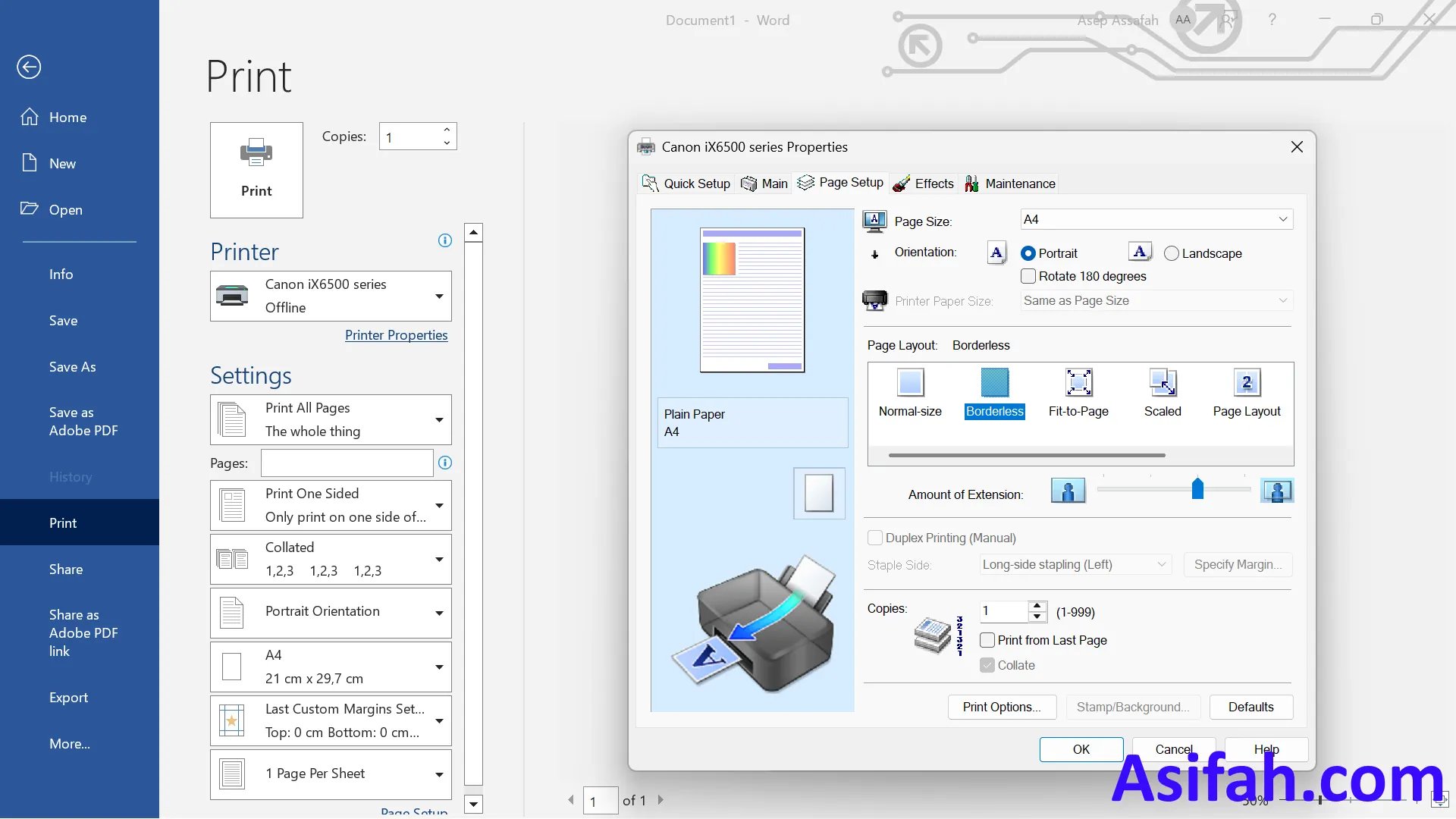 3 Cara Print Perkecil Word Online, File DOC Langsung Muat Print