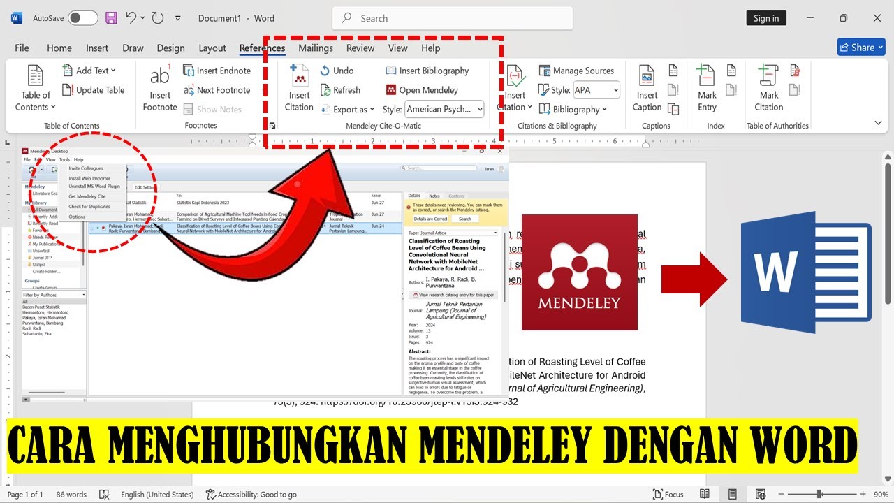 3 Langkah Mudah Cara Meng Connect Kan Mendeley ke Word yang Jarang Diketahui