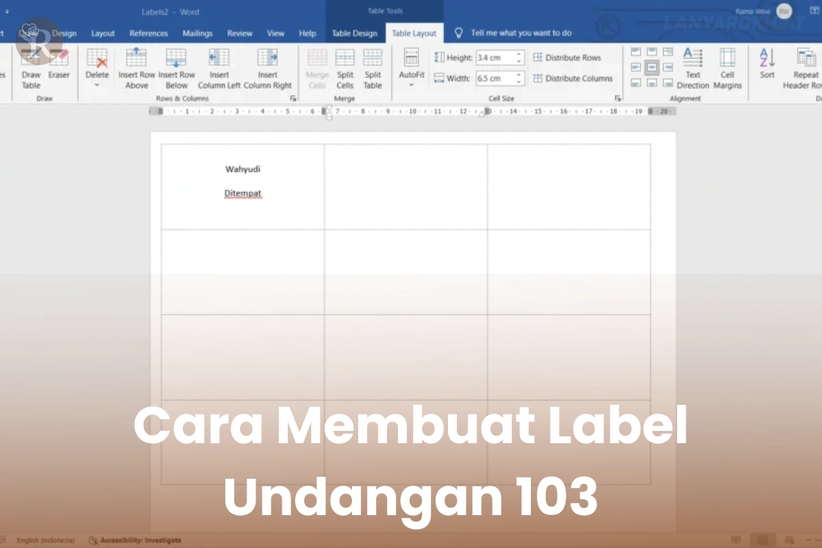 Cara Membuat Label Undangan 103 Ada File Siap Edit