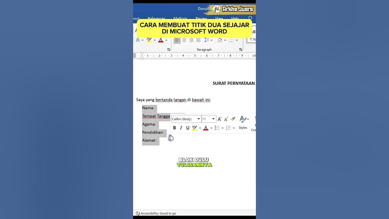 5 Cara Mensejajarkan Tulisan di Word Setelah Titik Dua, Ternyata Mudah