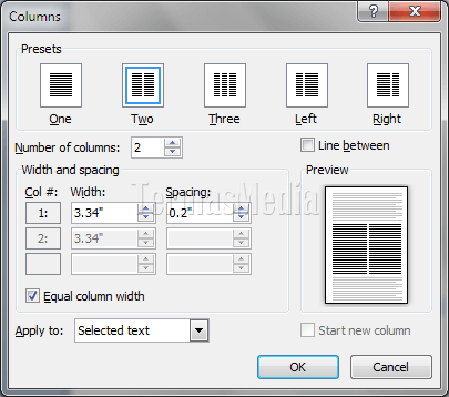 Membuat Kolom Koran Newspaper Columns Di Microsoft Word