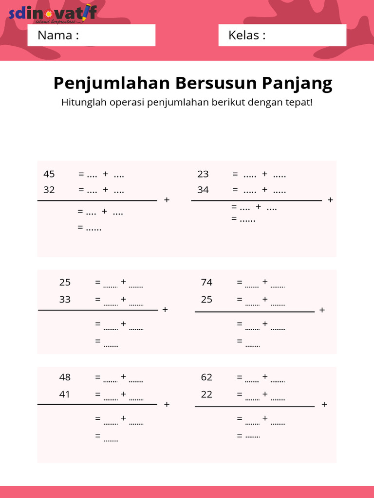 Rahasia Membuat Soal Penjumlahan Bersusun di Word untuk LJUS SD