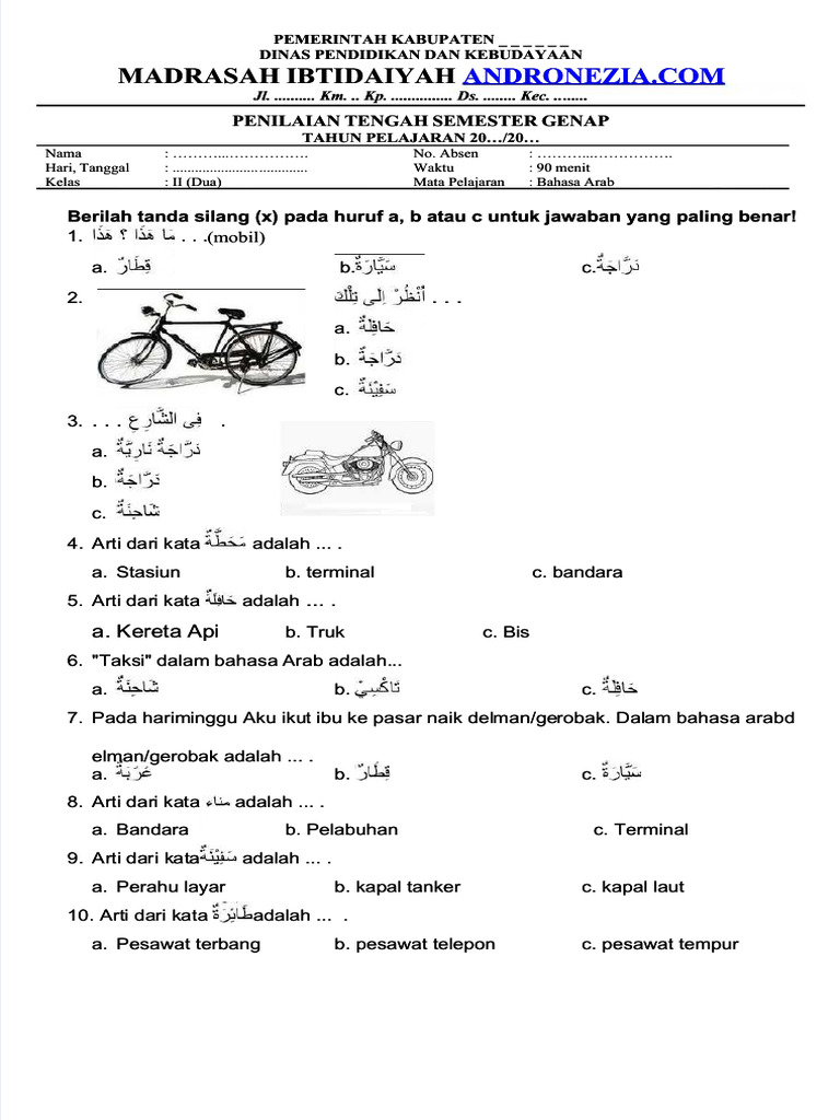 Rahasia Soal Bahasa Arab Kelas 2 Semester 2 dari Hanapi Bani yang Wajib Tahu