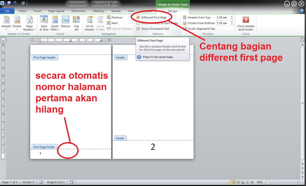 Cara Membuat Halaman Di Word Tanpa Cover Gambaran