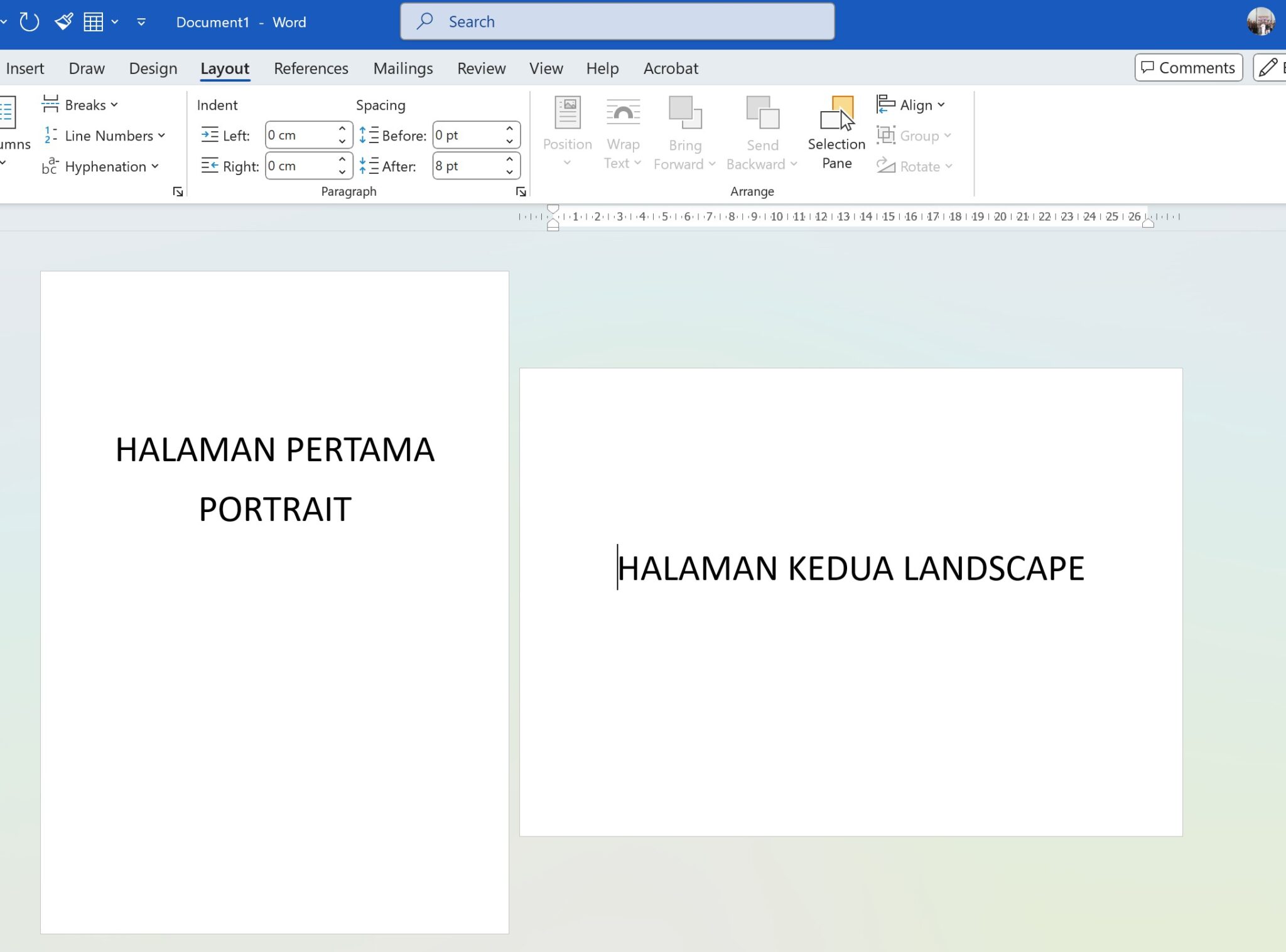 5 Trik Jitu Cara Mengubah Posisi Landscape Menjadi Portrait Satu Halaman di Word Tanpa Ribet