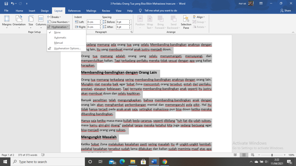 Tips Jitu Mengatasi Tulisan yang Renggang di Microsoft Word