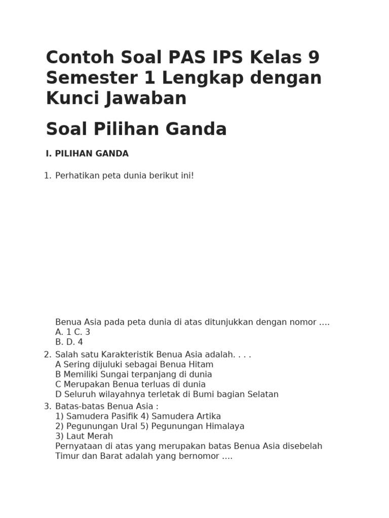 7 Rahasia Soal PAS IPS Kelas 9 Semester 1 yang Wajib Diketahui Sebelum Ujian Dimulai