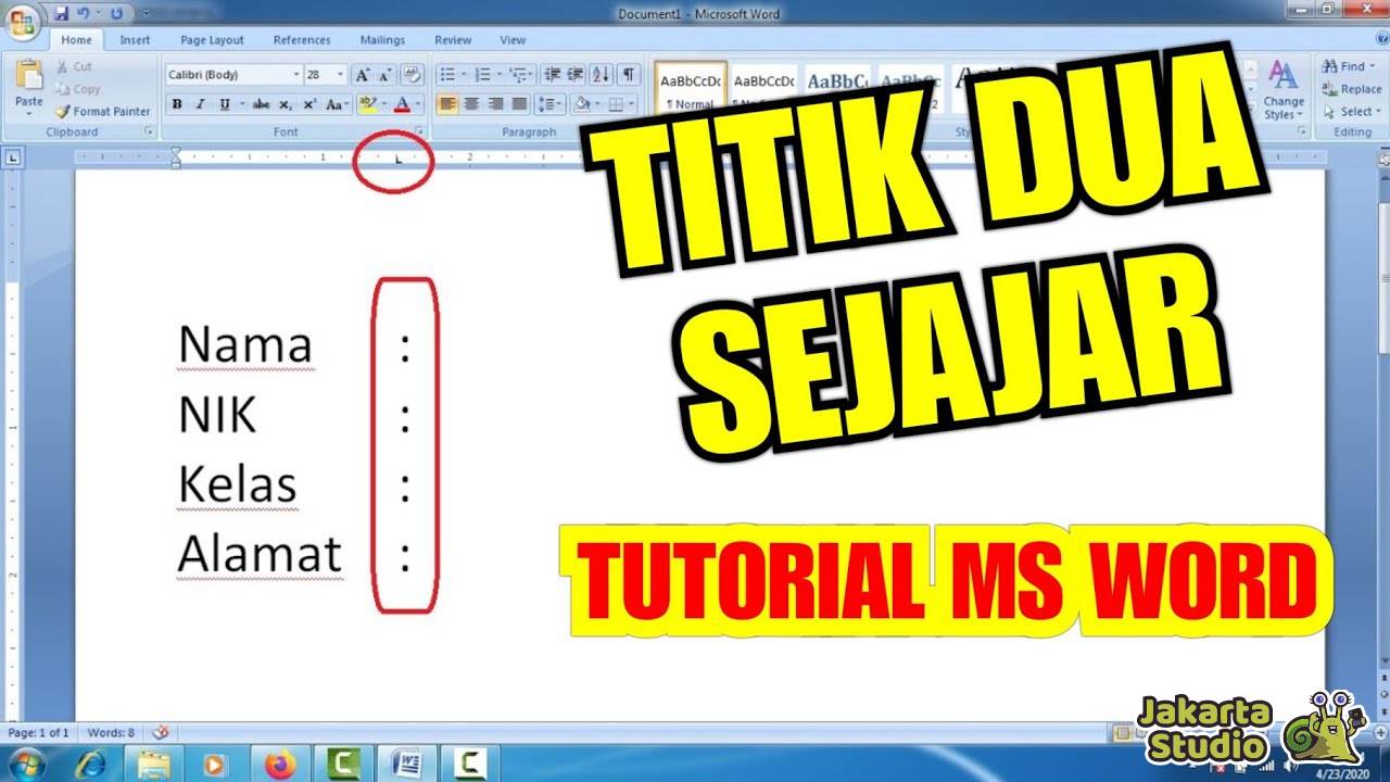 Cara Bikin Titik Dua Sejajar di Word Ternyata Semudah Ini, 5 Langkah Anti Gagal Tanpa Ribet
