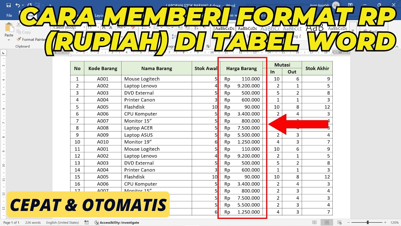Cara Membuat Rp di Word dengan Cepat, Ternyata Semudah Ini dan Wajib Tahu Agar Tidak Salah Format