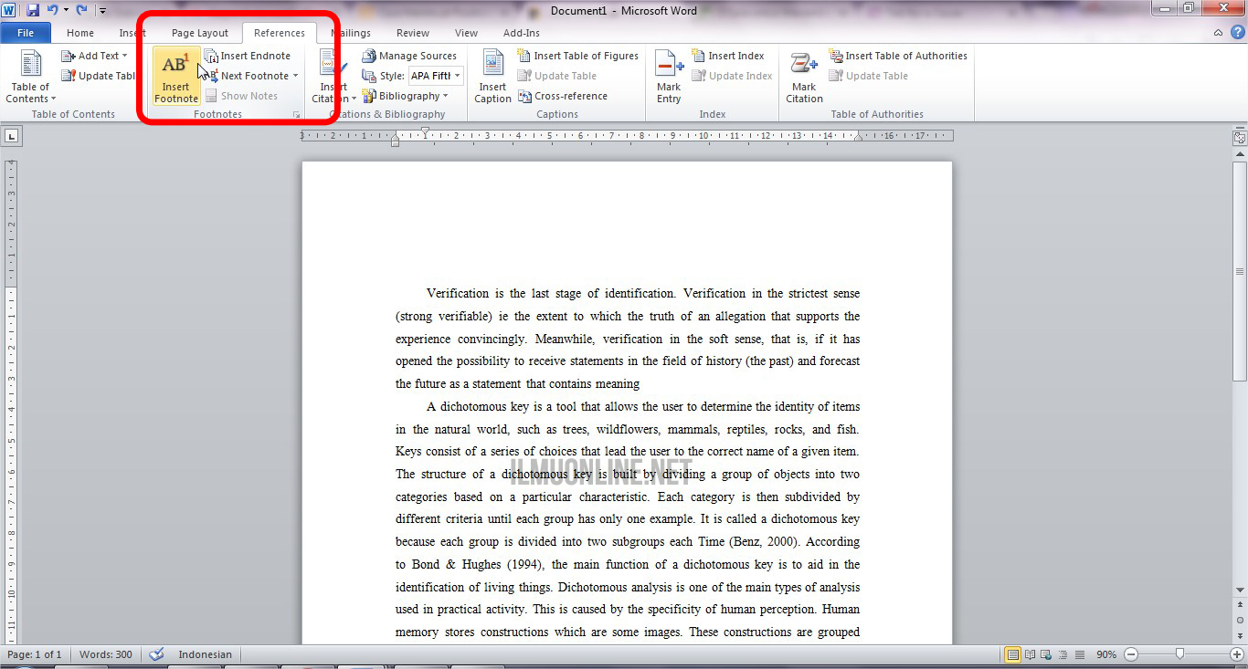 Cara Membuat Footnote Di Word 2010 Cara Gini
