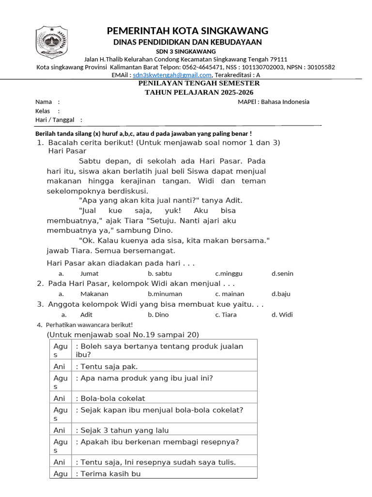 Rahasia Lulus Ujian dengan Contoh Soal Bahasa Indonesia Kelas 3 Semester Genap Terbaru